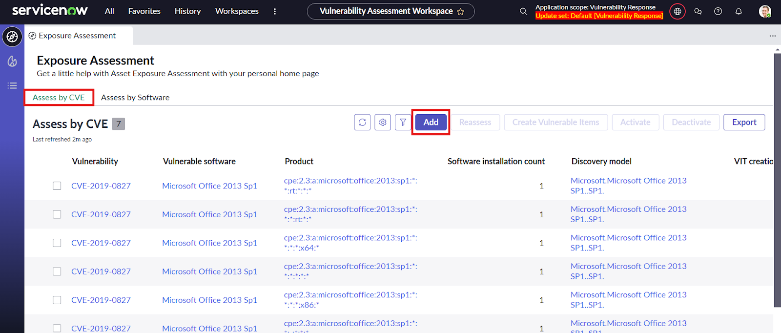 Vulnerability Workspace